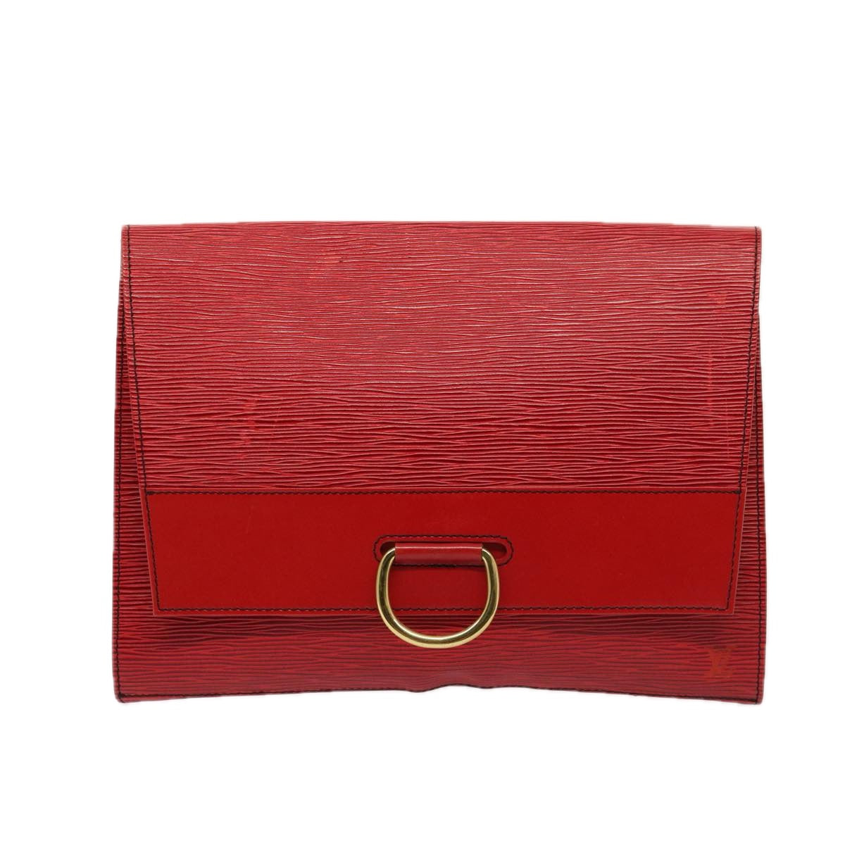 LOUIS VUITTON Epi Jena Clutch Bag Red M52727 LV Auth 76242