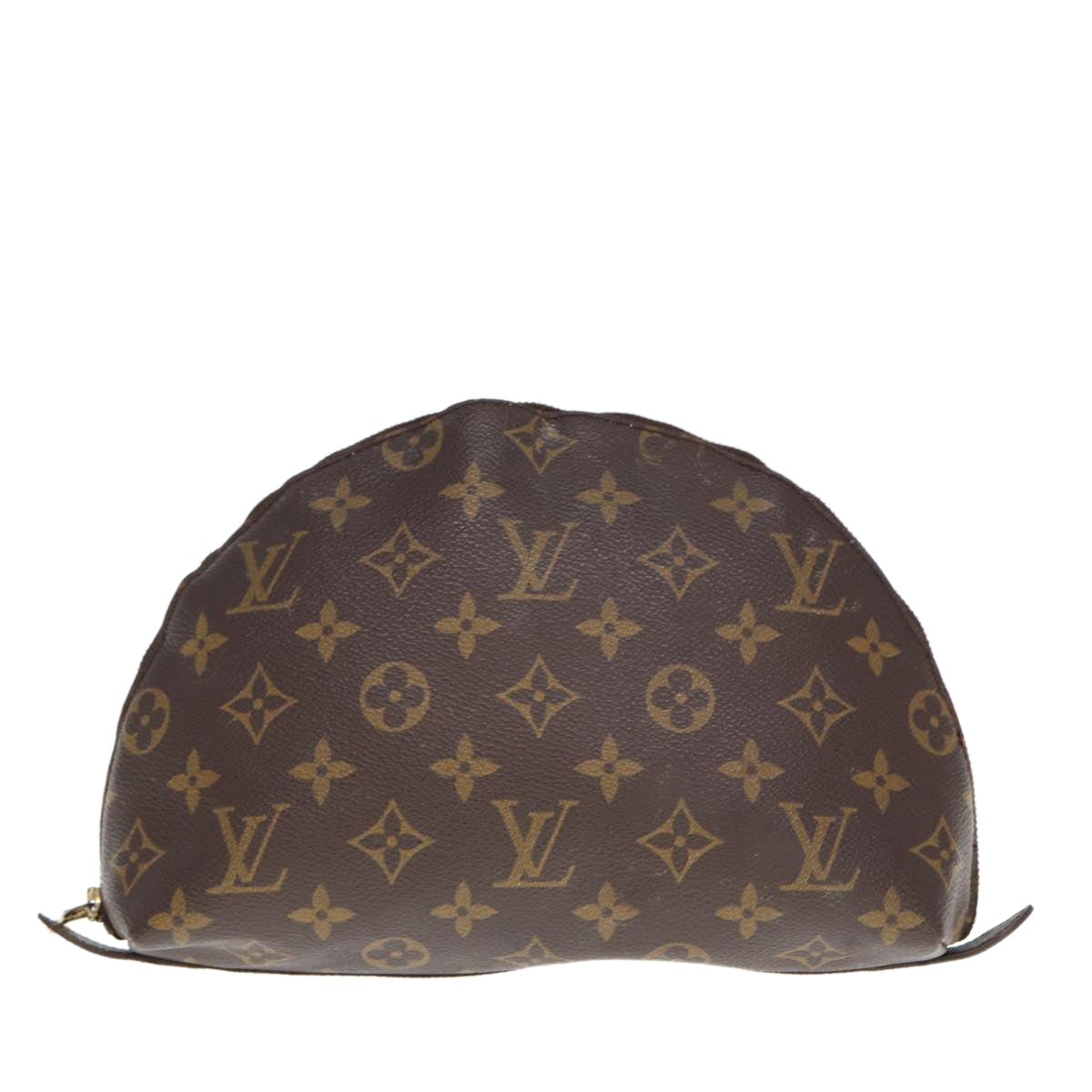 LOUIS VUITTON Monogram Trousse Demi Ronde Cosmetic Pouch M47520 LV Auth 76246