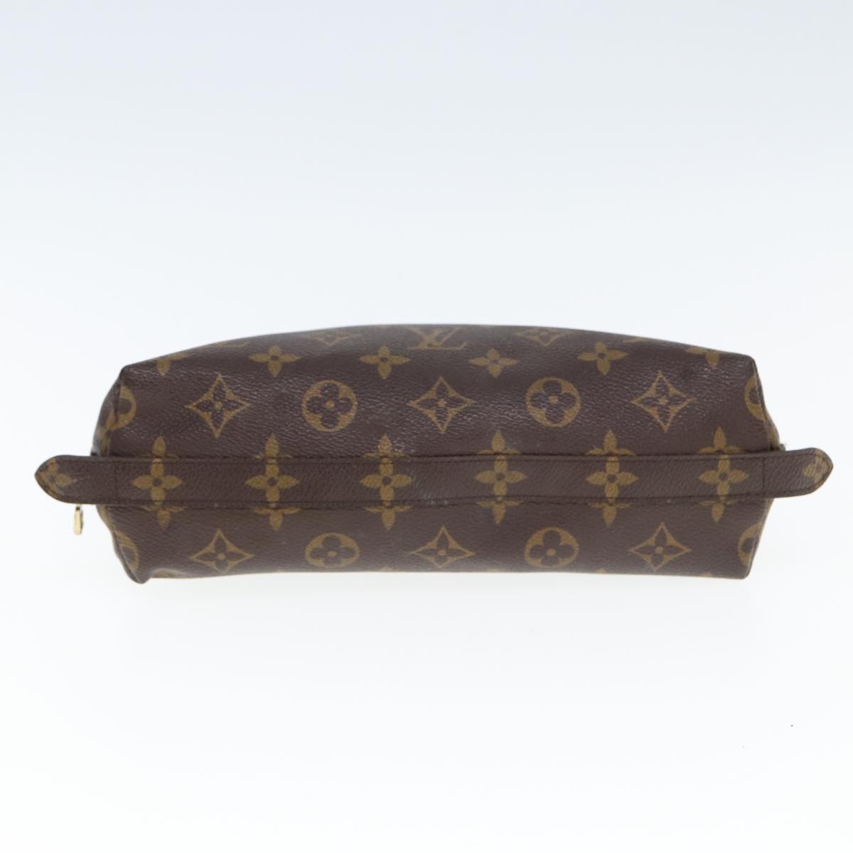 LOUIS VUITTON Monogram Trousse Demi Ronde Cosmetic Pouch M47520 LV Auth 76246