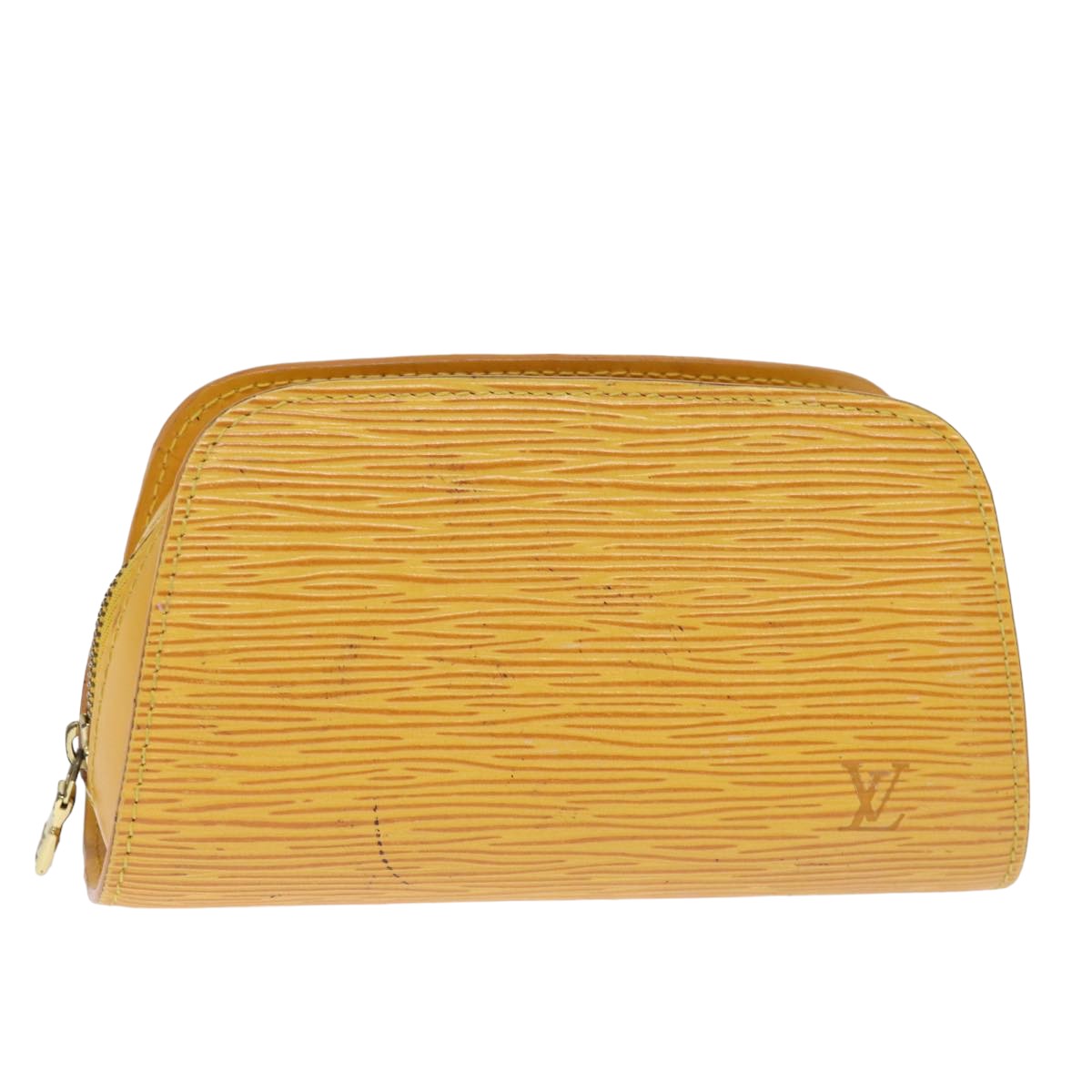 LOUIS VUITTON Epi Dauphine PM Pouch Yellow M48449 LV Auth 76248