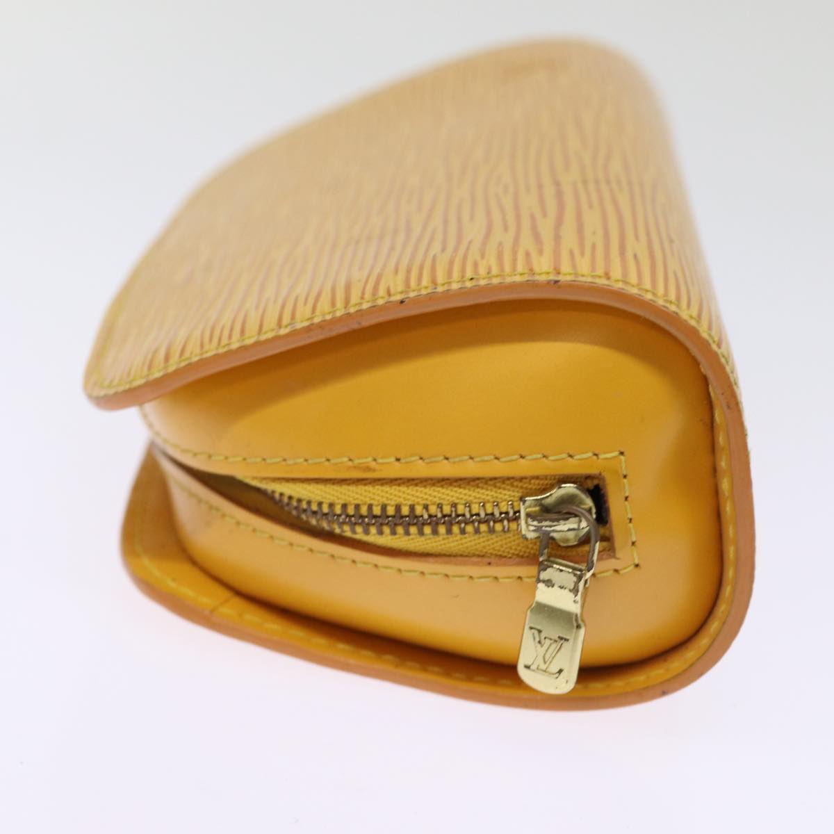 LOUIS VUITTON Epi Dauphine PM Pouch Yellow M48449 LV Auth 76248