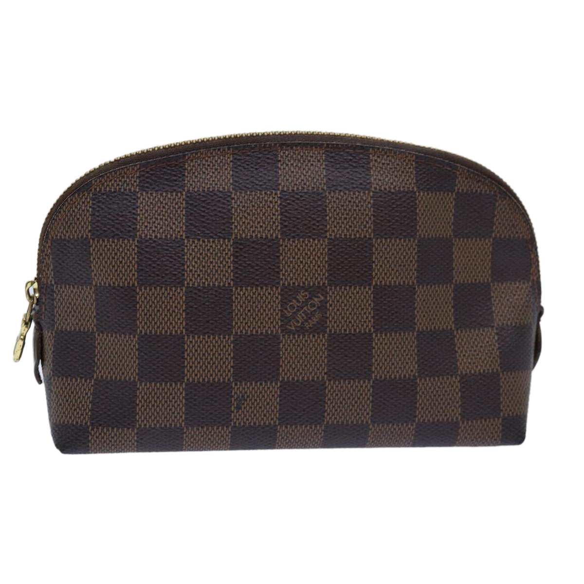 LOUIS VUITTON Damier Ebene Pochette Cosmetic PM Pouch N47516 LV Auth 76249