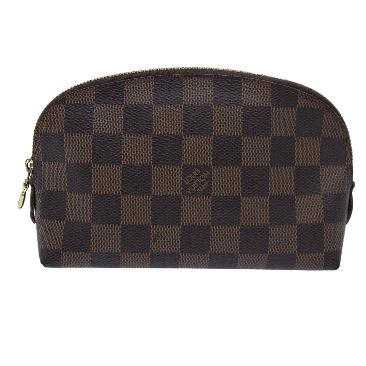 LOUIS VUITTON Damier Ebene Pochette Cosmetic PM Pouch N47516 LV Auth 76249