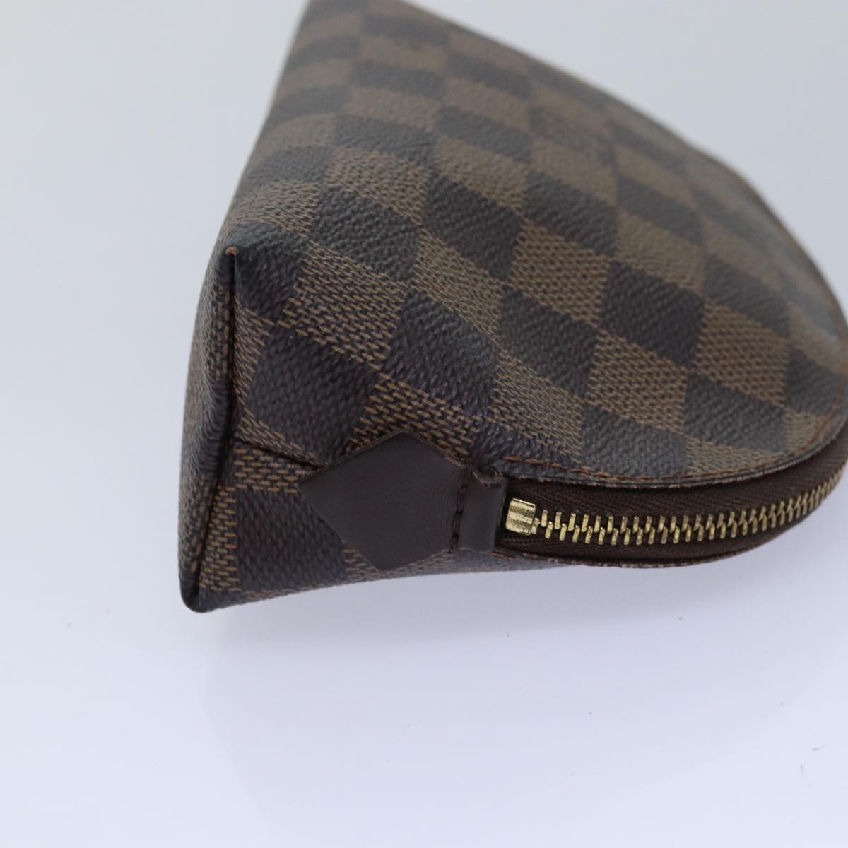 LOUIS VUITTON Damier Ebene Pochette Cosmetic PM Pouch N47516 LV Auth 76249