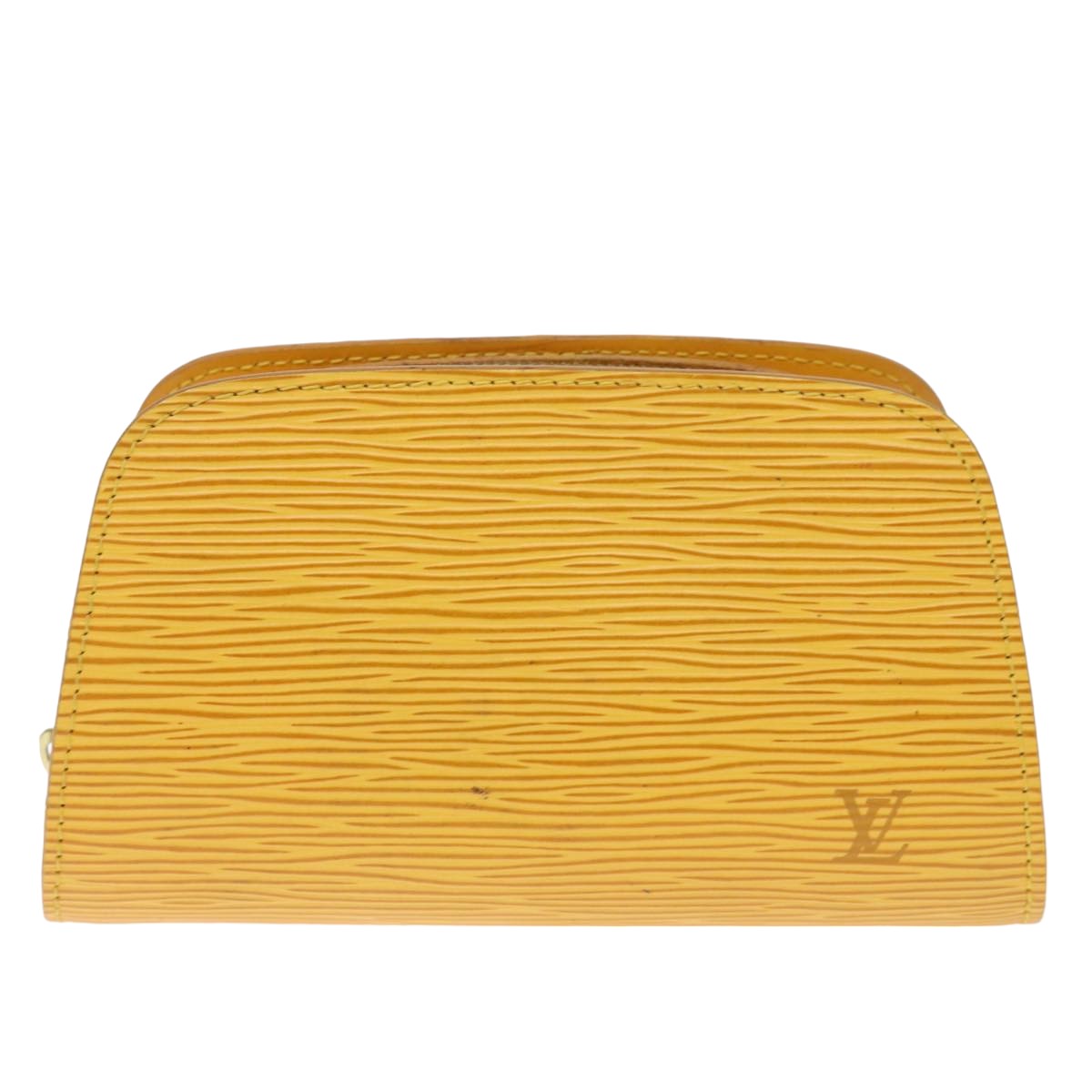 LOUIS VUITTON Epi Dauphine PM Pouch Yellow M48449 LV Auth 76250