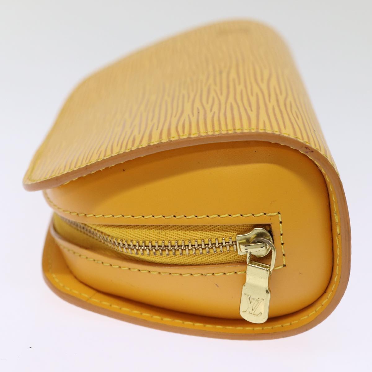 LOUIS VUITTON Epi Dauphine PM Pouch Yellow M48449 LV Auth 76250