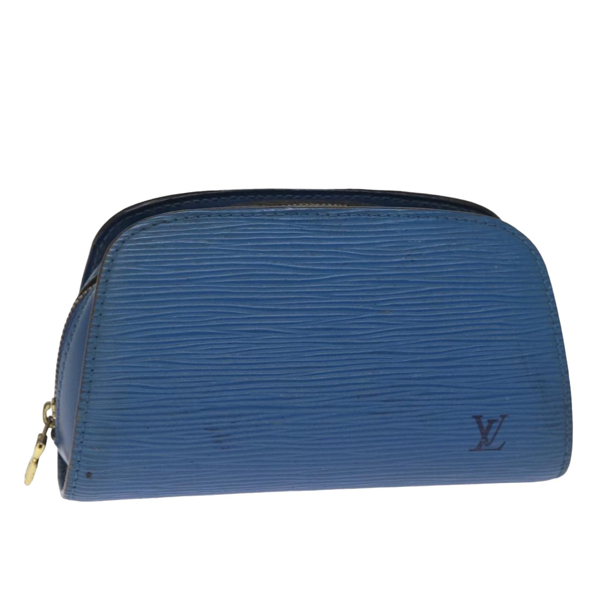 LOUIS VUITTON Epi Dauphine PM Pouch Blue M48445 LV Auth 76251