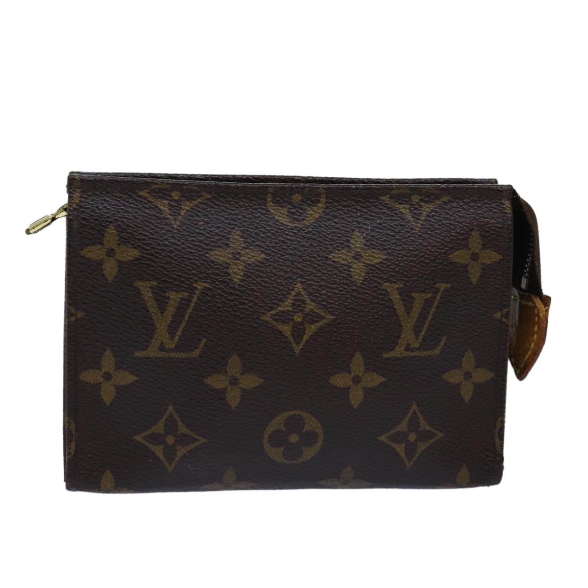 LOUIS VUITTON Monogram Poche Toilette 15 Pouch M47546 LV Auth 76254