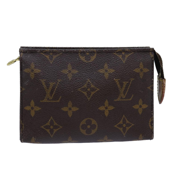 LOUIS VUITTON Monogram Poche Toilette 15 Etui M47546 LV Auth 76270