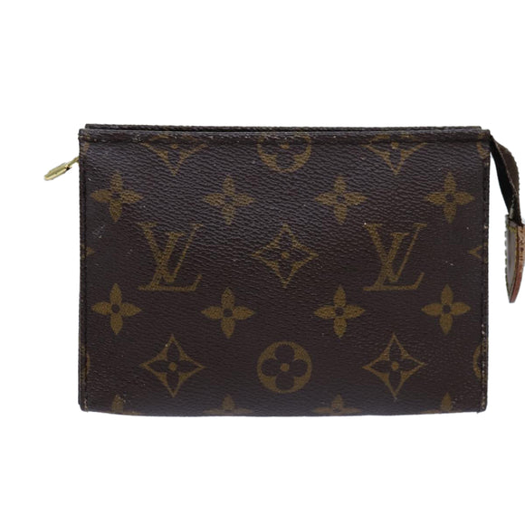 LOUIS VUITTON Monogram Poche Toilette 15 Etui M47546 LV Auth 76270