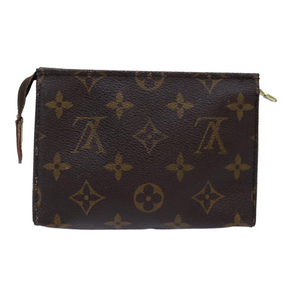 LOUIS VUITTON Monogram Poche Toilette 15 Etui M47546 LV Auth 76270