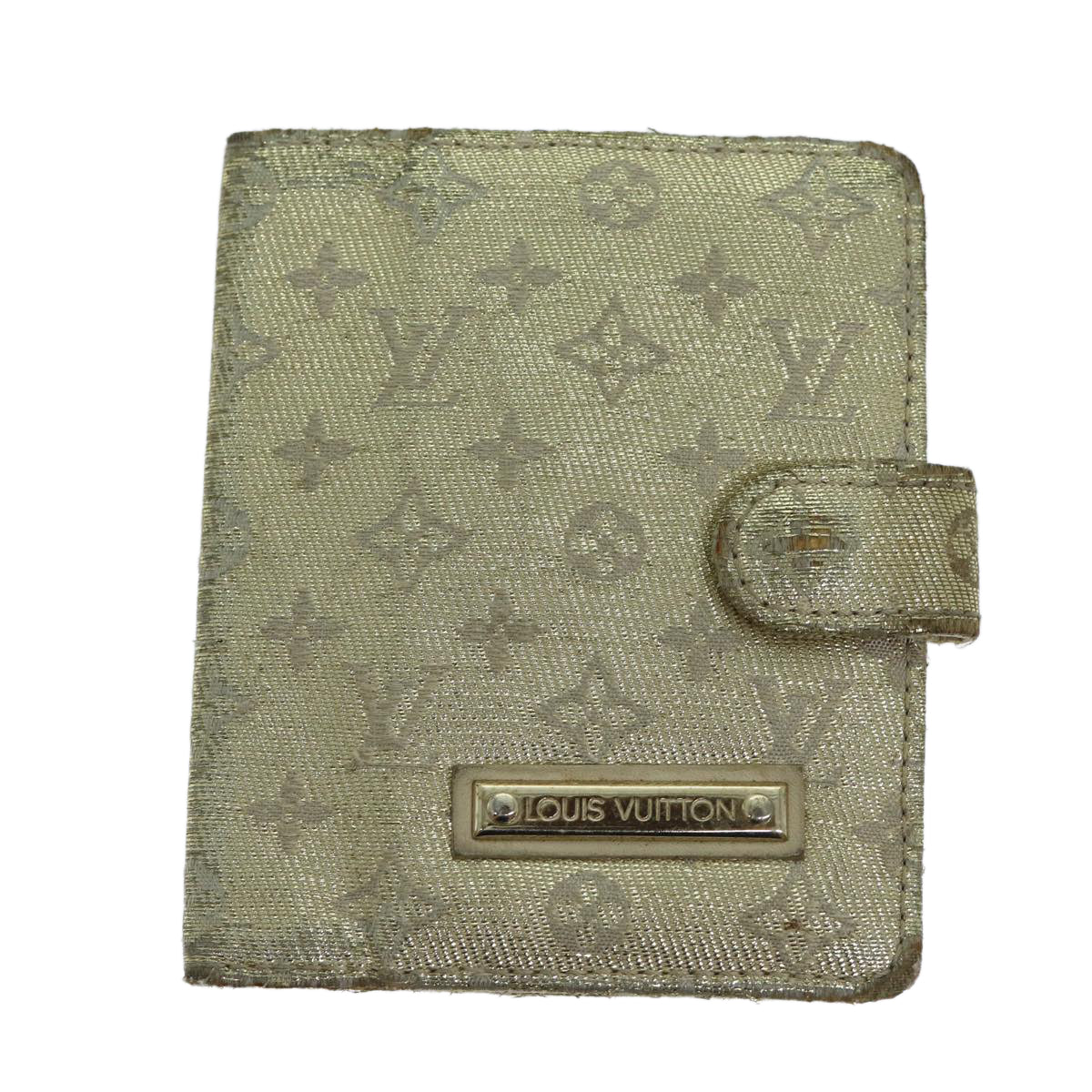 LOUIS VUITTON Monogram Shine Mini Agenda Day Planner Gold R20891 LV Auth 76274