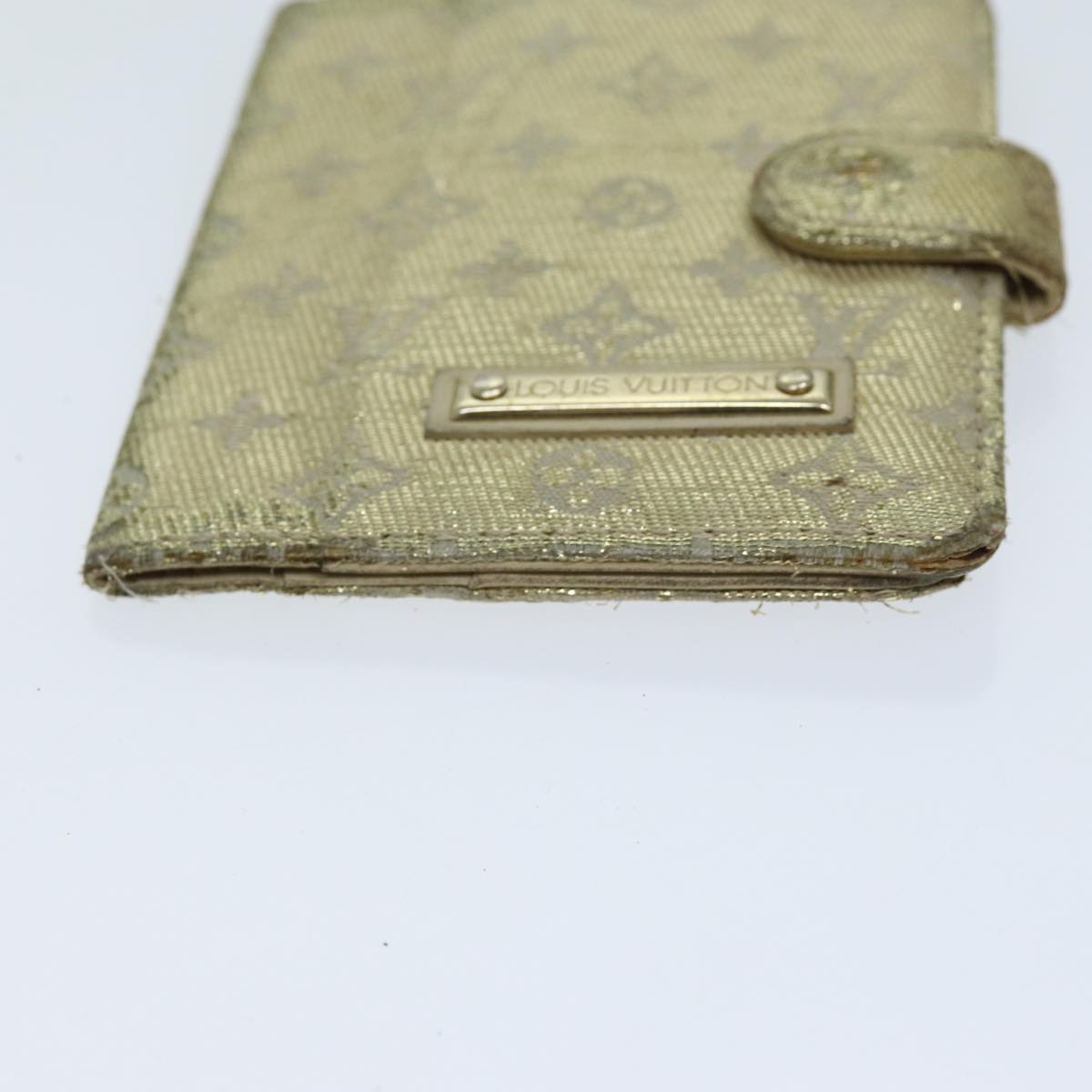 LOUIS VUITTON Monogram Shine Mini Agenda Day Planner Gold R20891 LV Auth 76274