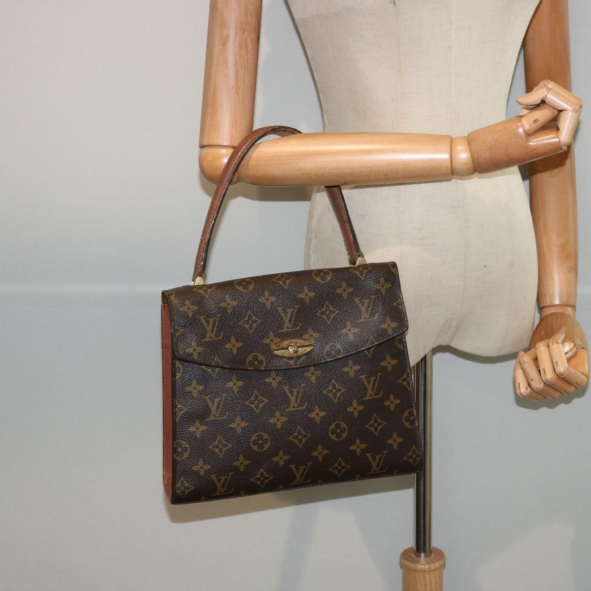 LOUIS VUITTON Monogram Malesherbes Hand Bag M51379 LV Auth 76279