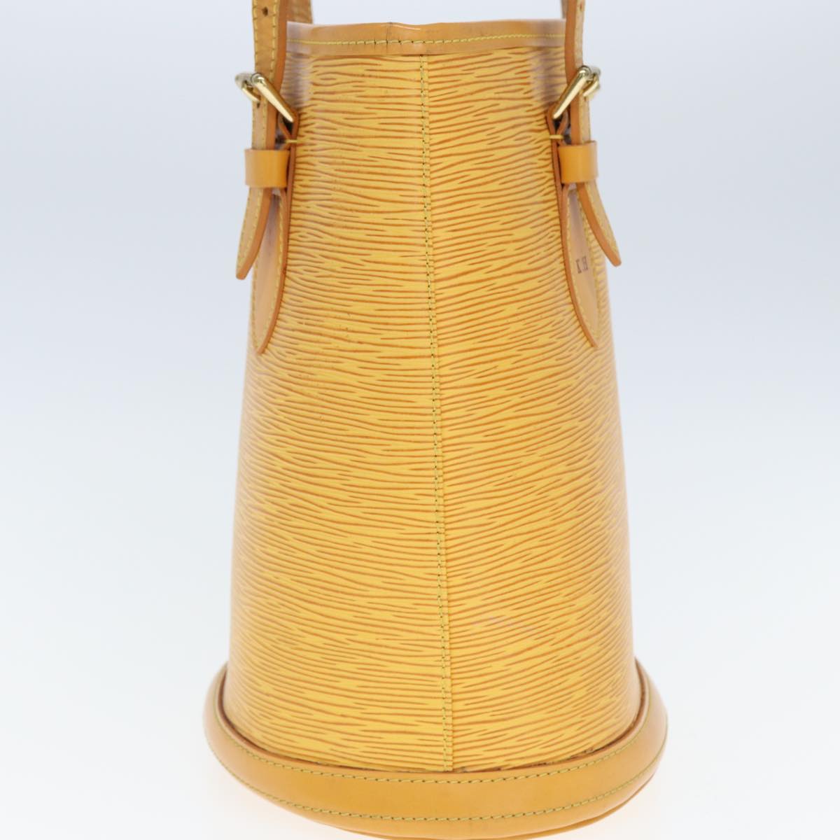 LOUIS VUITTON Epi Bucket PM Shoulder Bag SPO Yellow LV Auth 76283