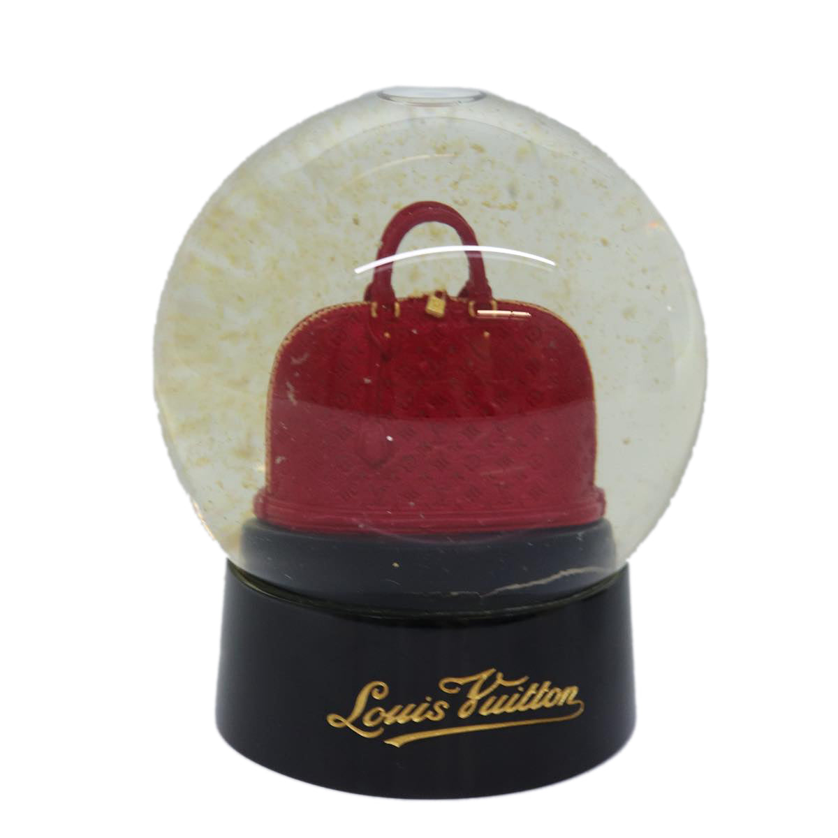 LOUIS VUITTON Snow Globe Alma VIP Limited Clear Red LV Auth 76296