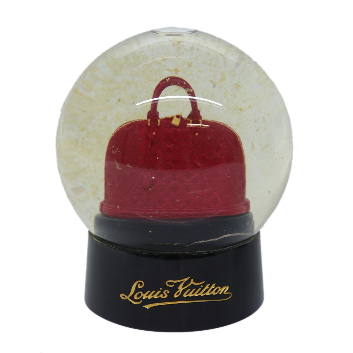 LOUIS VUITTON Snow Globe Alma VIP Limited Clear Red LV Auth 76296