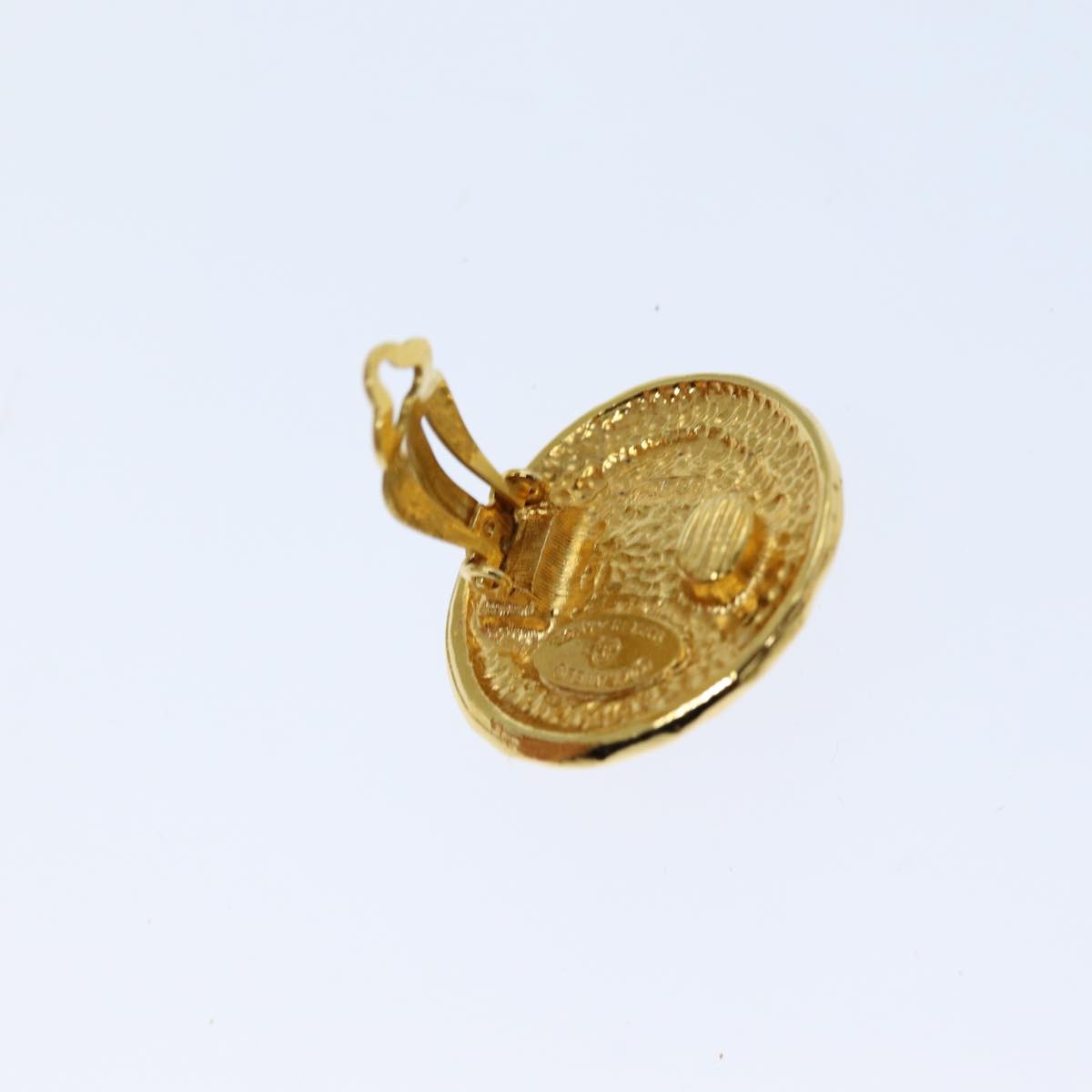 CHANEL Earring Gold CC Auth 76300