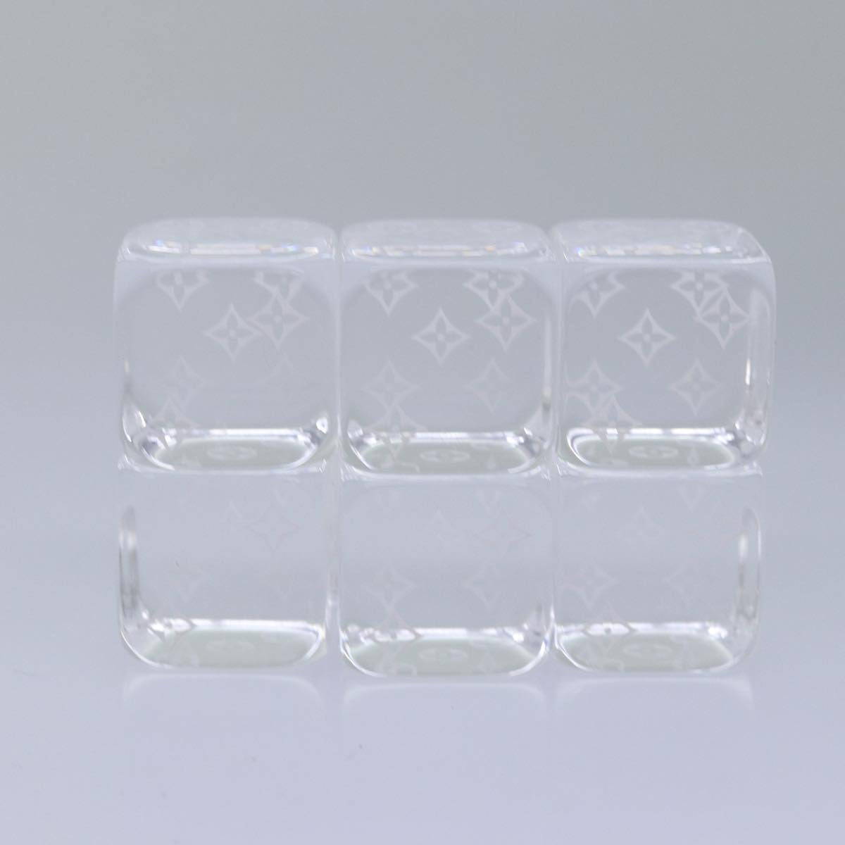 LOUIS VUITTON Dice 6Set Clear LV Auth 76307