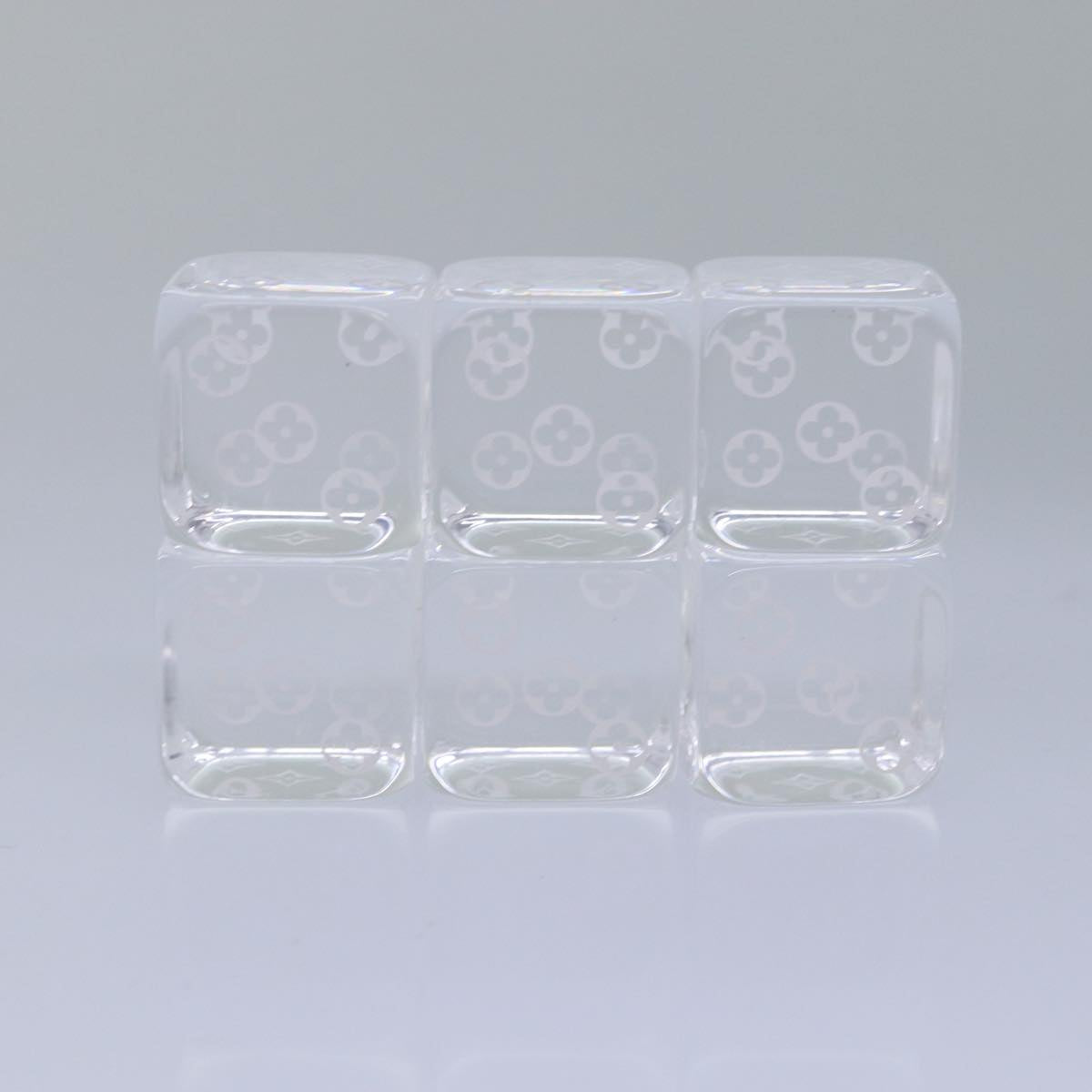 LOUIS VUITTON Dice 6Set Clear LV Auth 76307