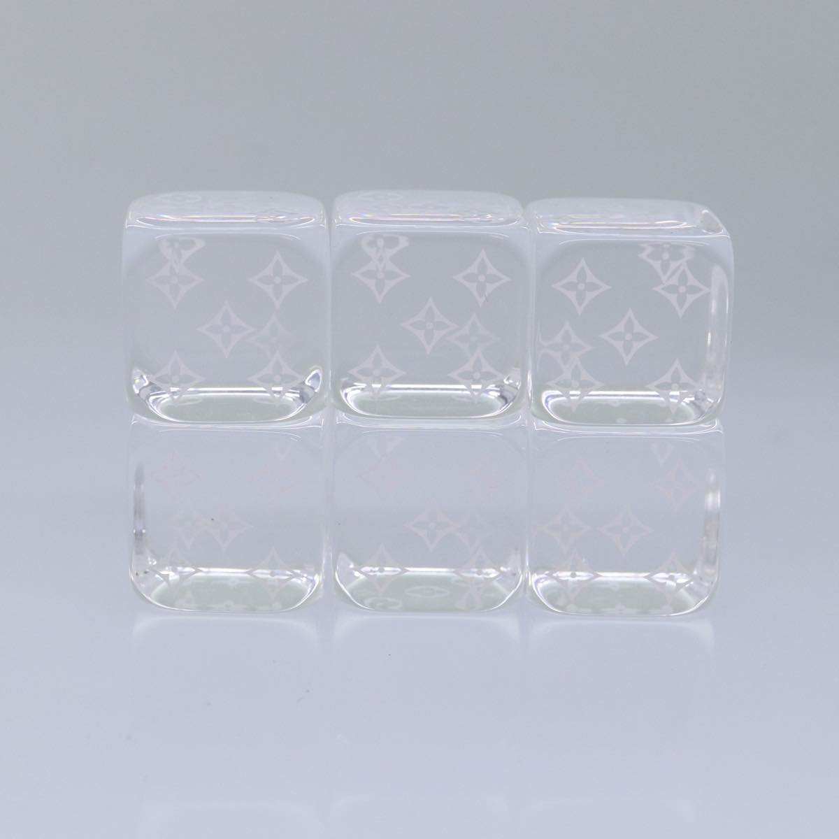 LOUIS VUITTON Dice 6Set Clear LV Auth 76307