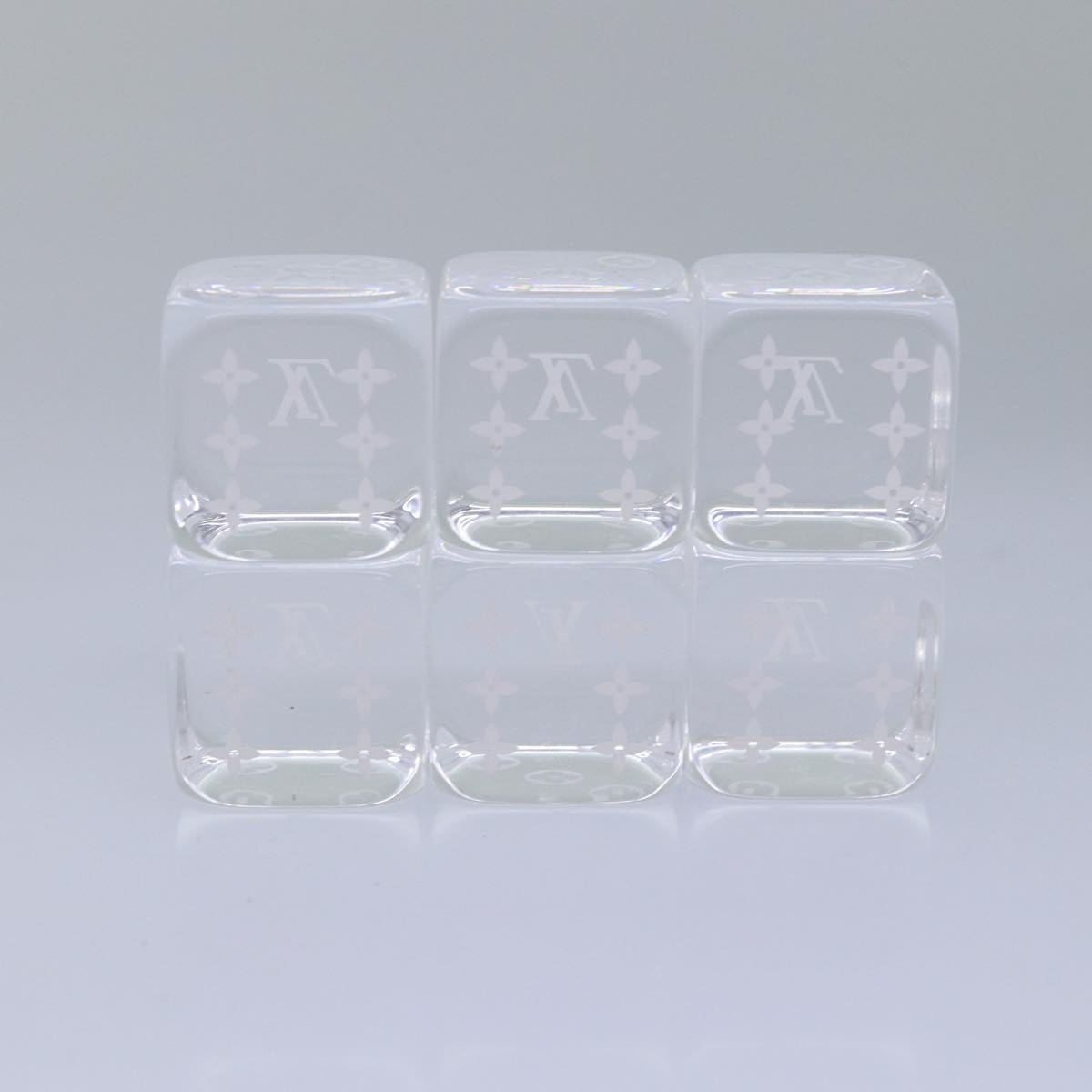 LOUIS VUITTON Dice 6Set Clear LV Auth 76307