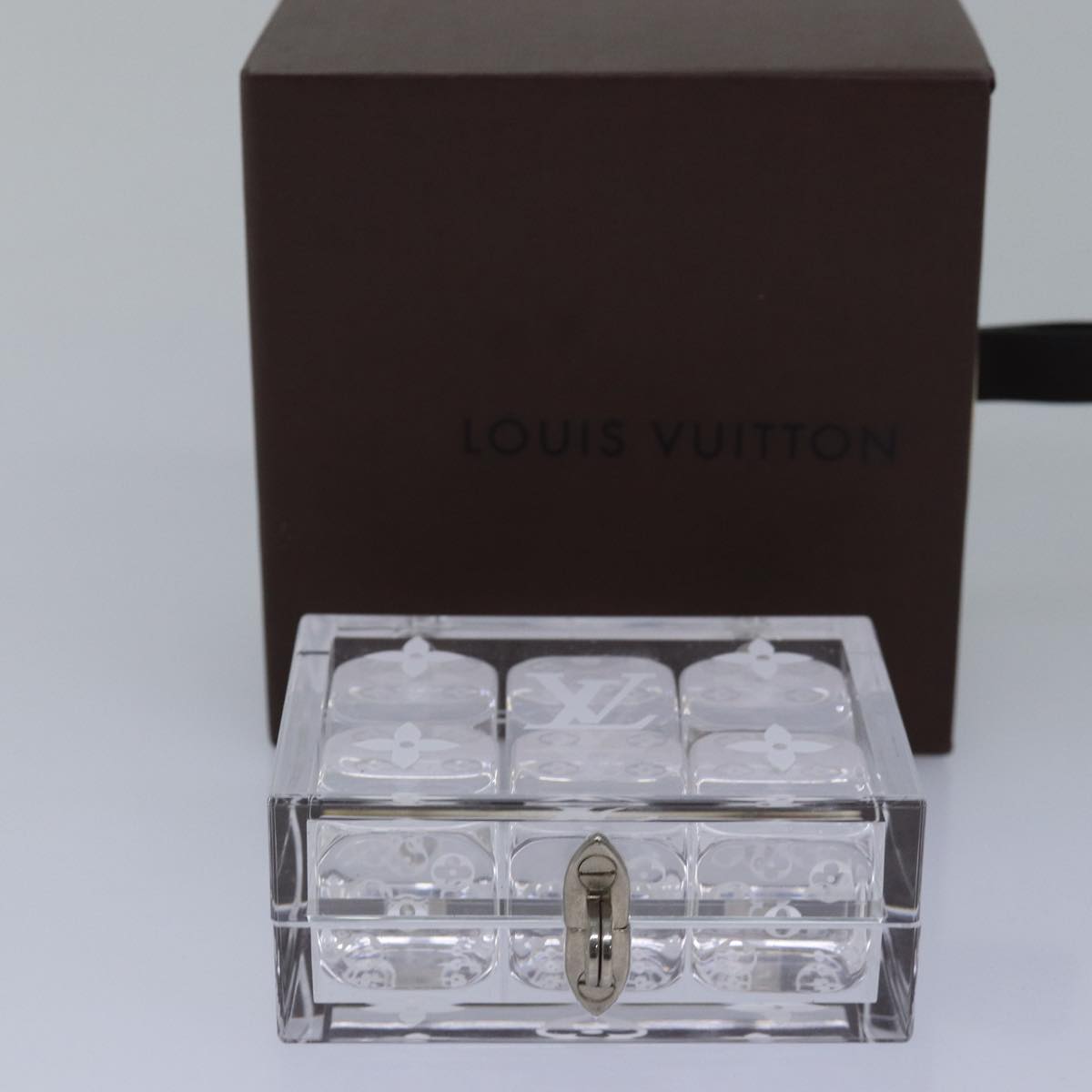 LOUIS VUITTON Dice 6Set Clear LV Auth 76307