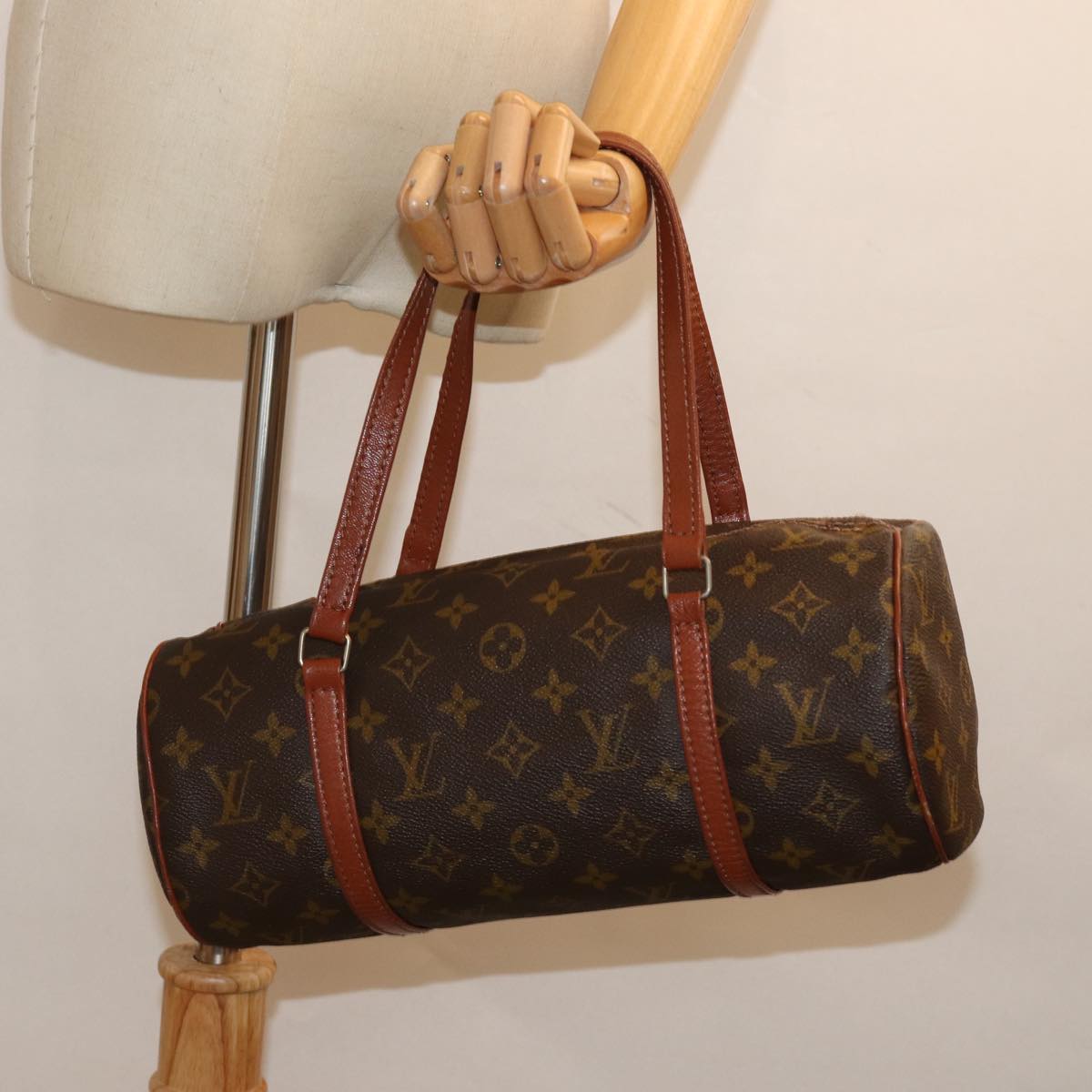 LOUIS VUITTON Monogram Papillon 30 Hand Bag M51385 LV Auth 76308