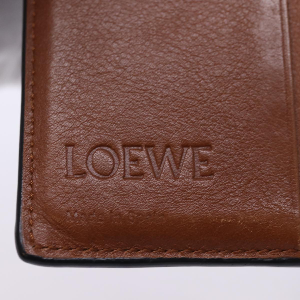 LOEWE Wallet Leather Blue Auth 76309