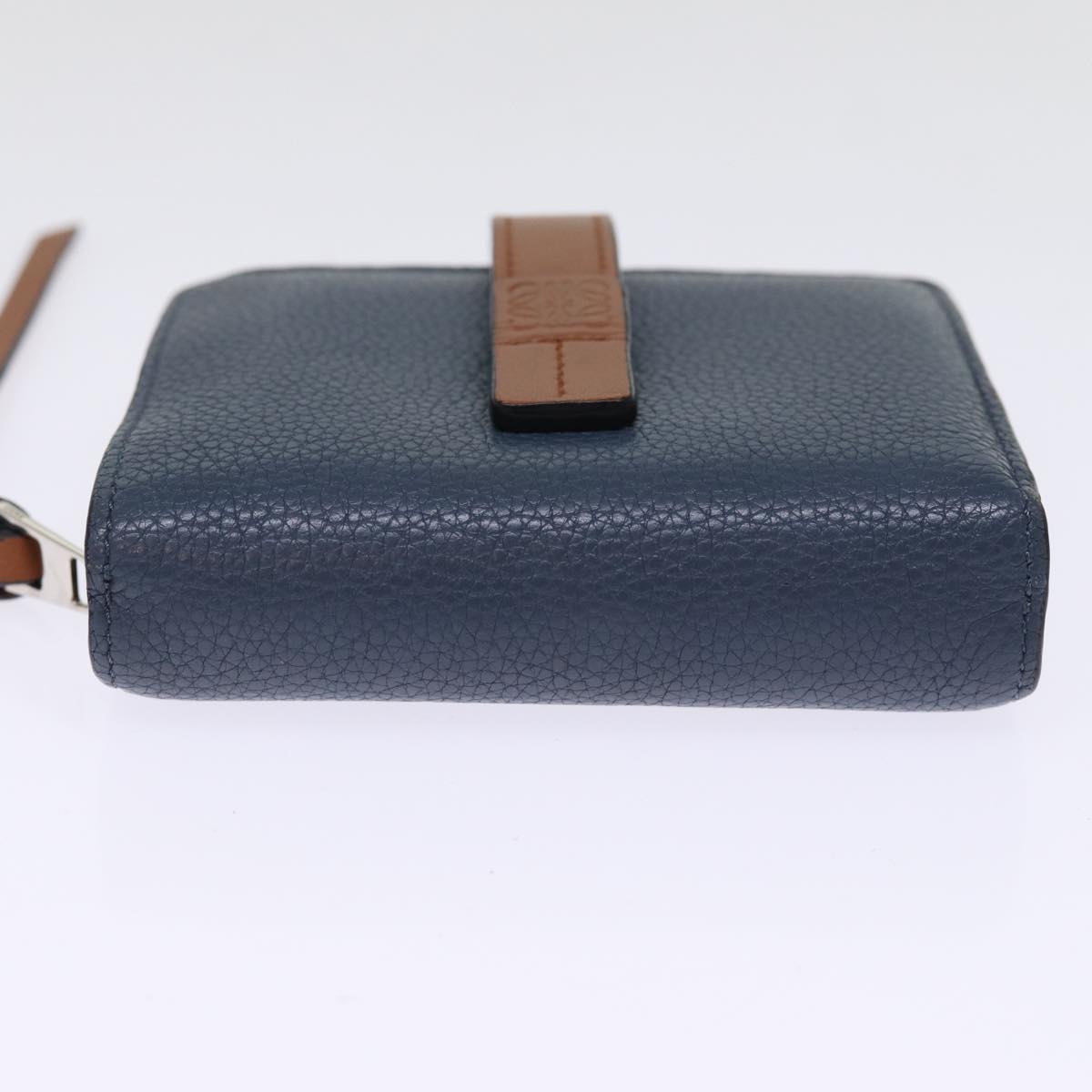 LOEWE Wallet Leather Blue Auth 76309