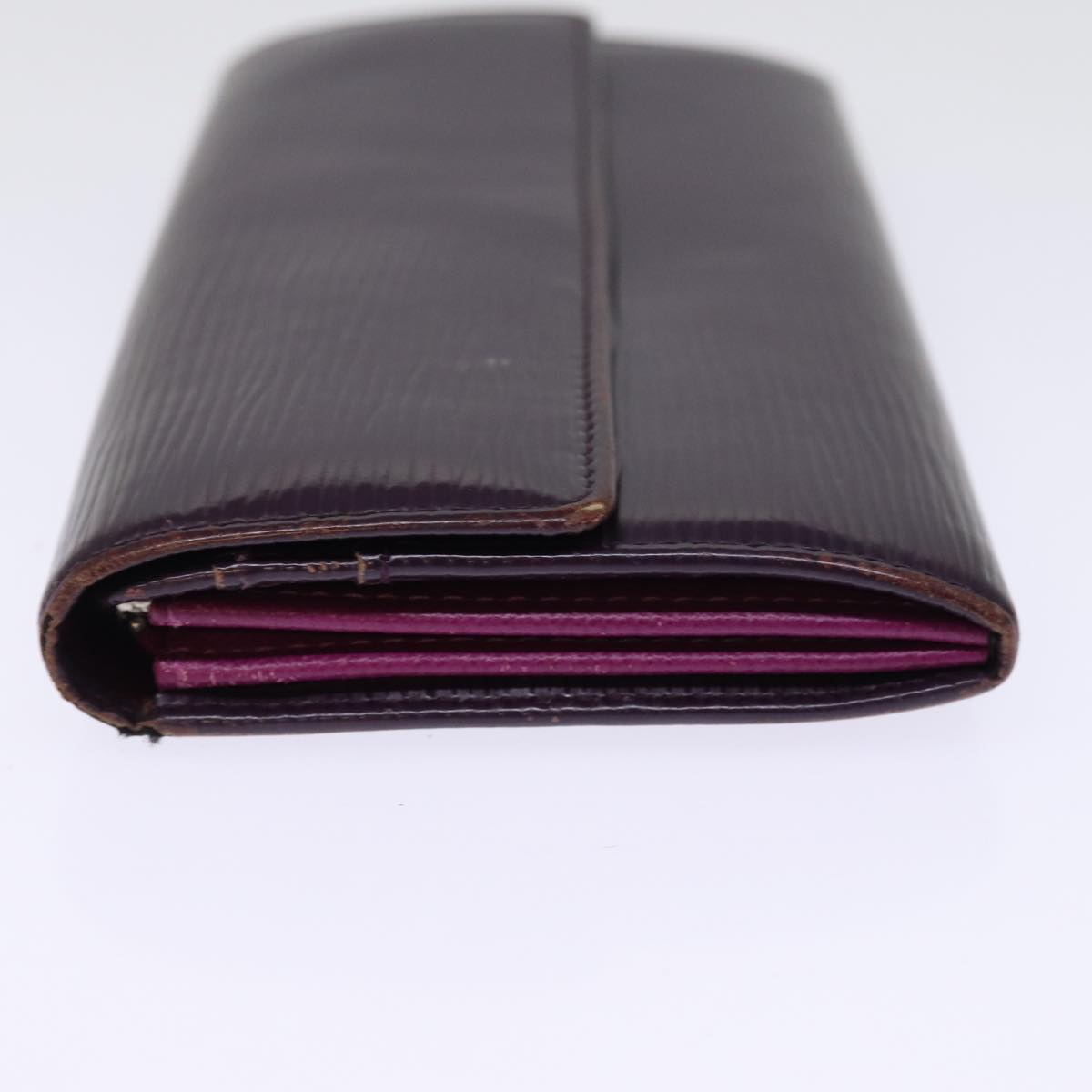 LOUIS VUITTON Epi Portefeiulle Sarah Long Wallet Purple Cassis M6374K Auth 76313