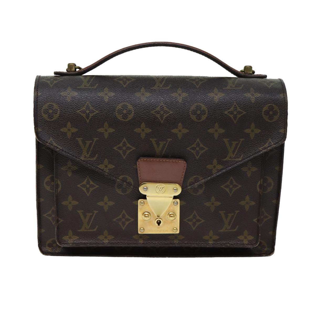 LOUIS VUITTON Monogram Monceau 28 Hand Bag 2way M51185 LV Auth 76328