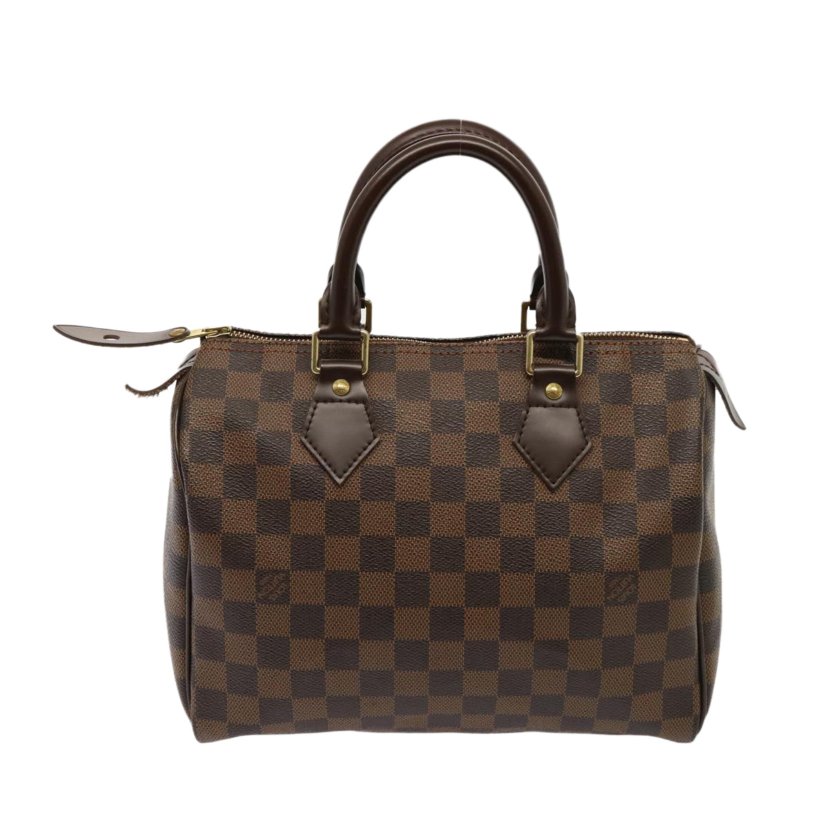 LOUIS VUITTON Damier Ebene Speedy 25 Hand Bag N41532 LV Auth 76330