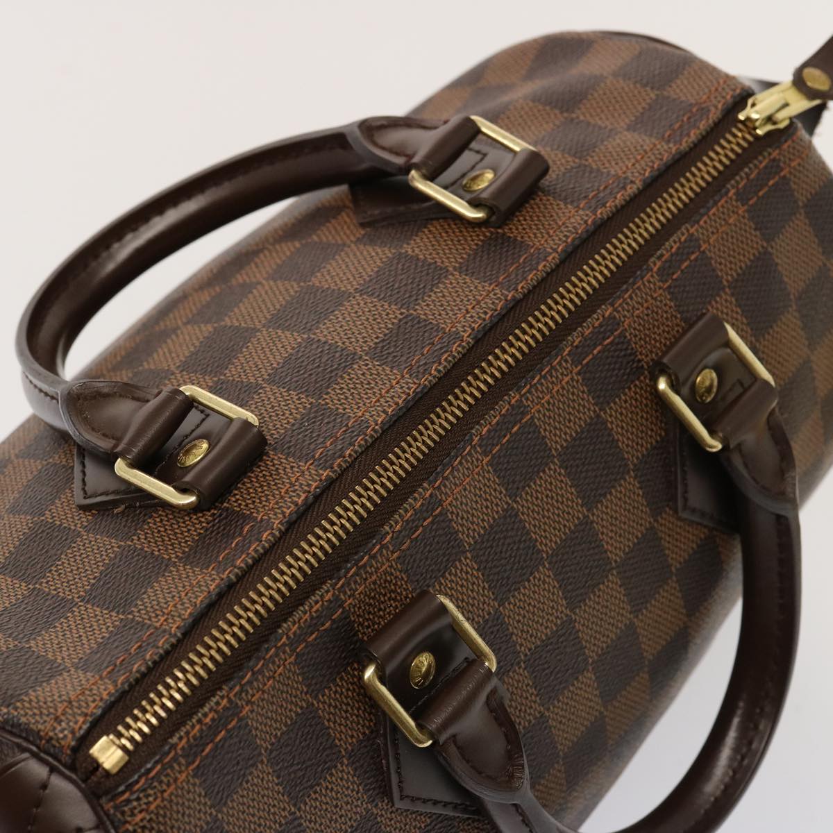 LOUIS VUITTON Damier Ebene Speedy 25 Hand Bag N41532 LV Auth 76330