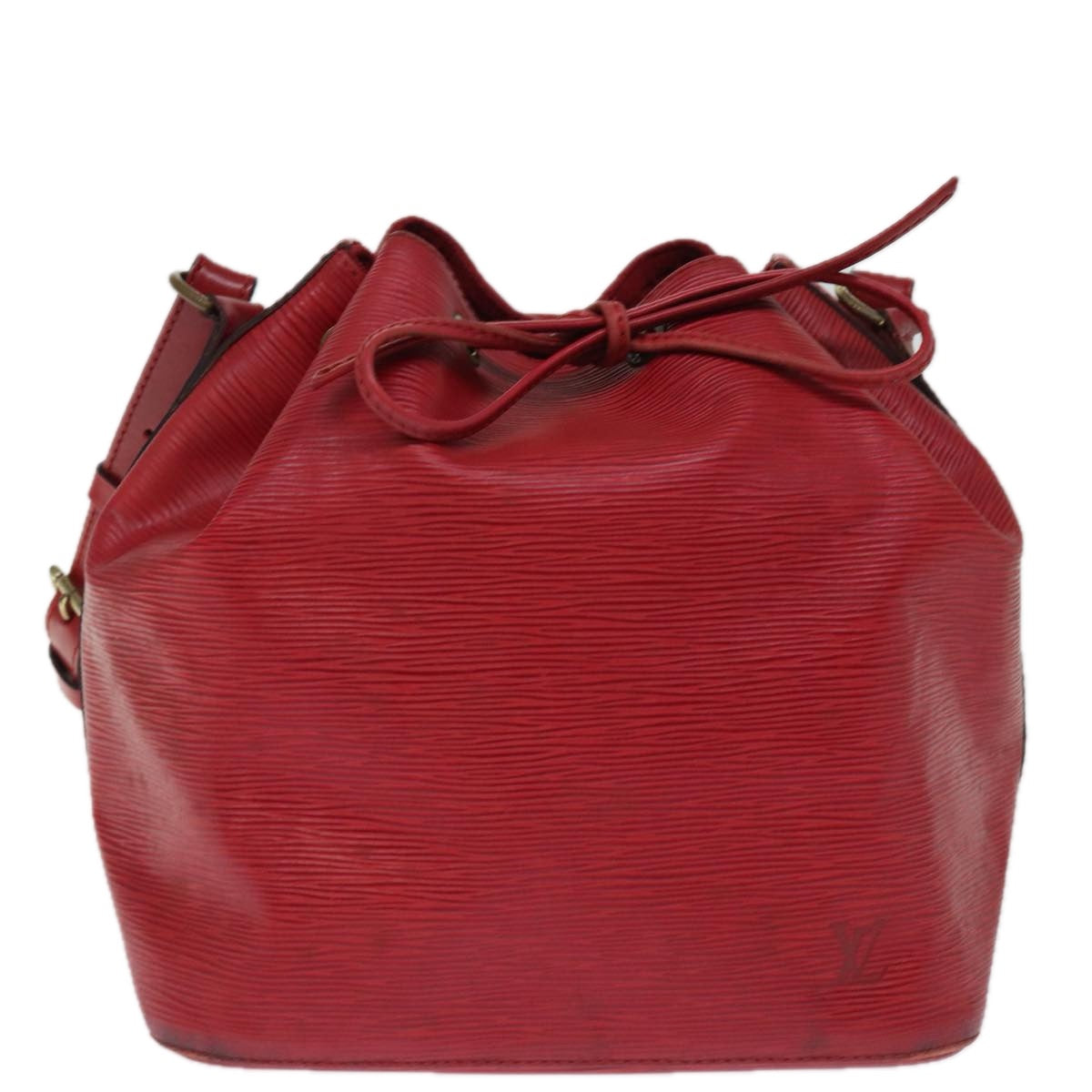 LOUIS VUITTON Epi Petit Noe Shoulder Bag Red M44107 LV Auth 76343