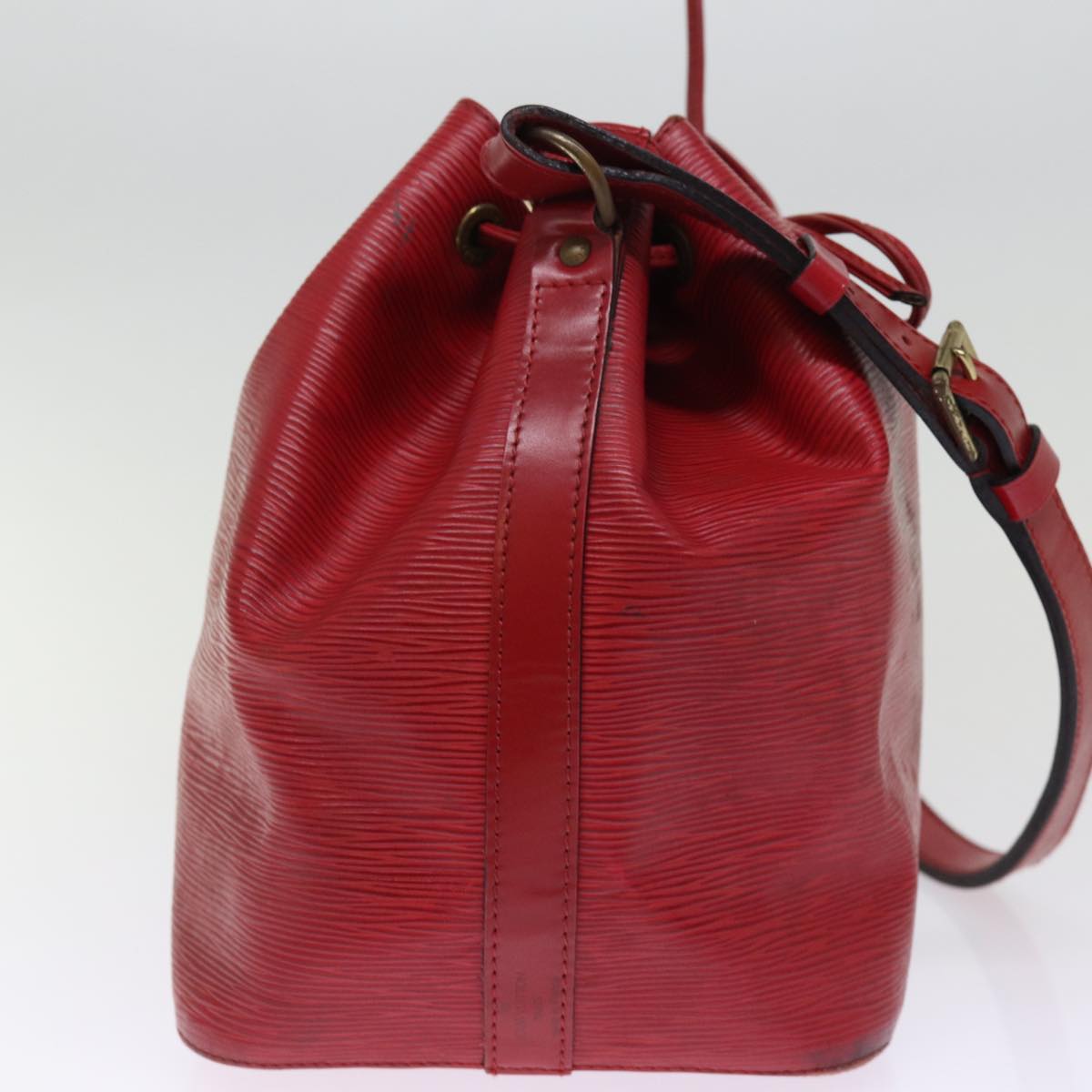 LOUIS VUITTON Epi Petit Noe Shoulder Bag Red M44107 LV Auth 76343