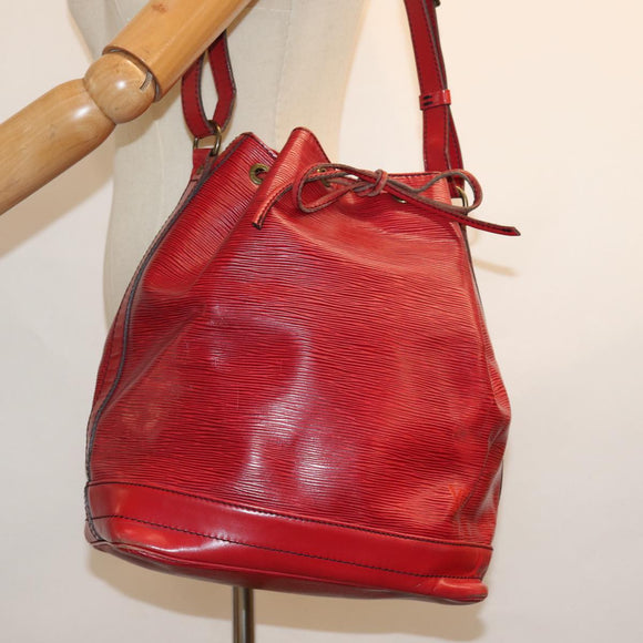 LOUIS VUITTON Epi Noe Shoulder Bag Red M44007 LV Auth 76345