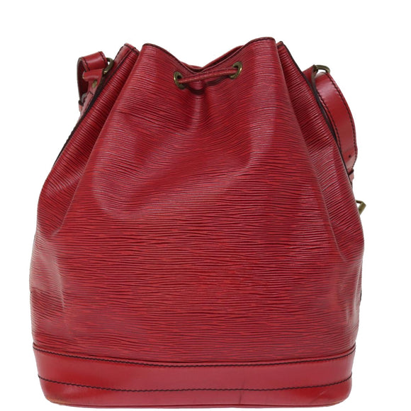 LOUIS VUITTON Epi Noe Shoulder Bag Red M44007 LV Auth 76345