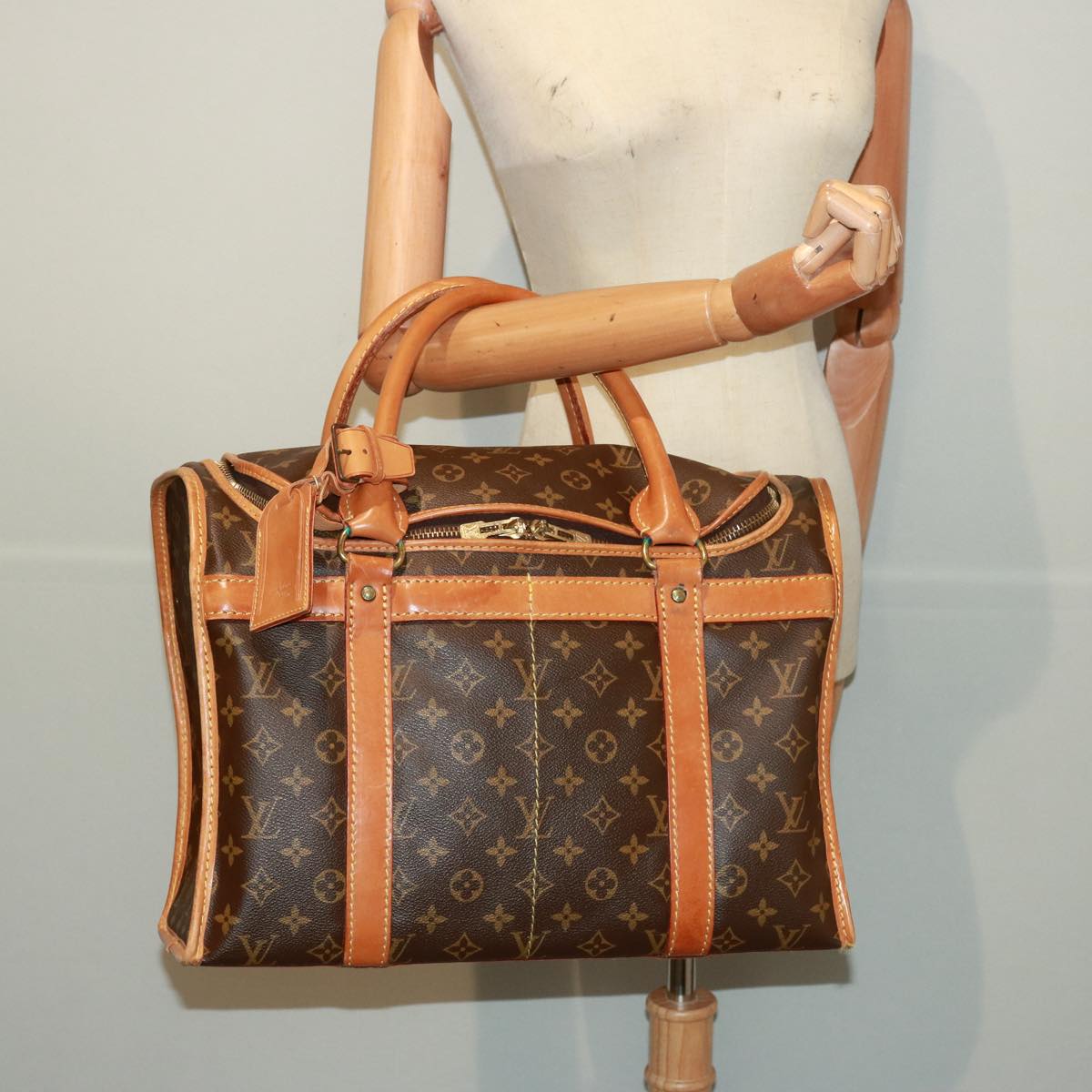 LOUIS VUITTON Monogram Sac Shan 40 Pet Carry M42024 LV Auth 76350