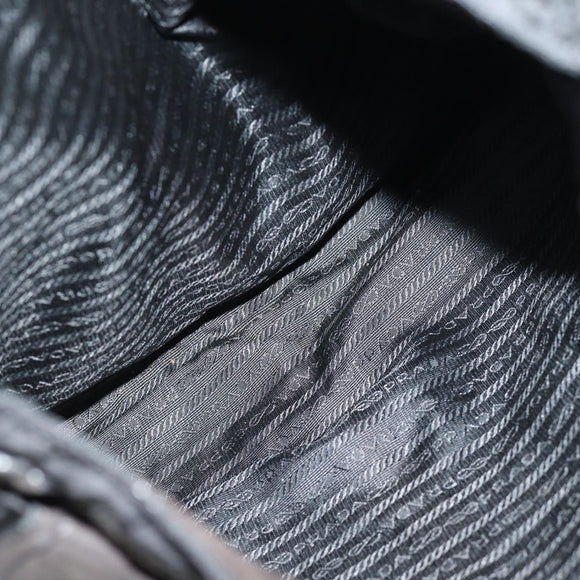 PRADA Tote Bag Nylon Black Auth 76367