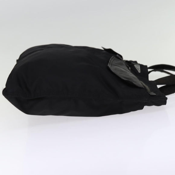 PRADA Tote Bag Nylon Black Auth 76367