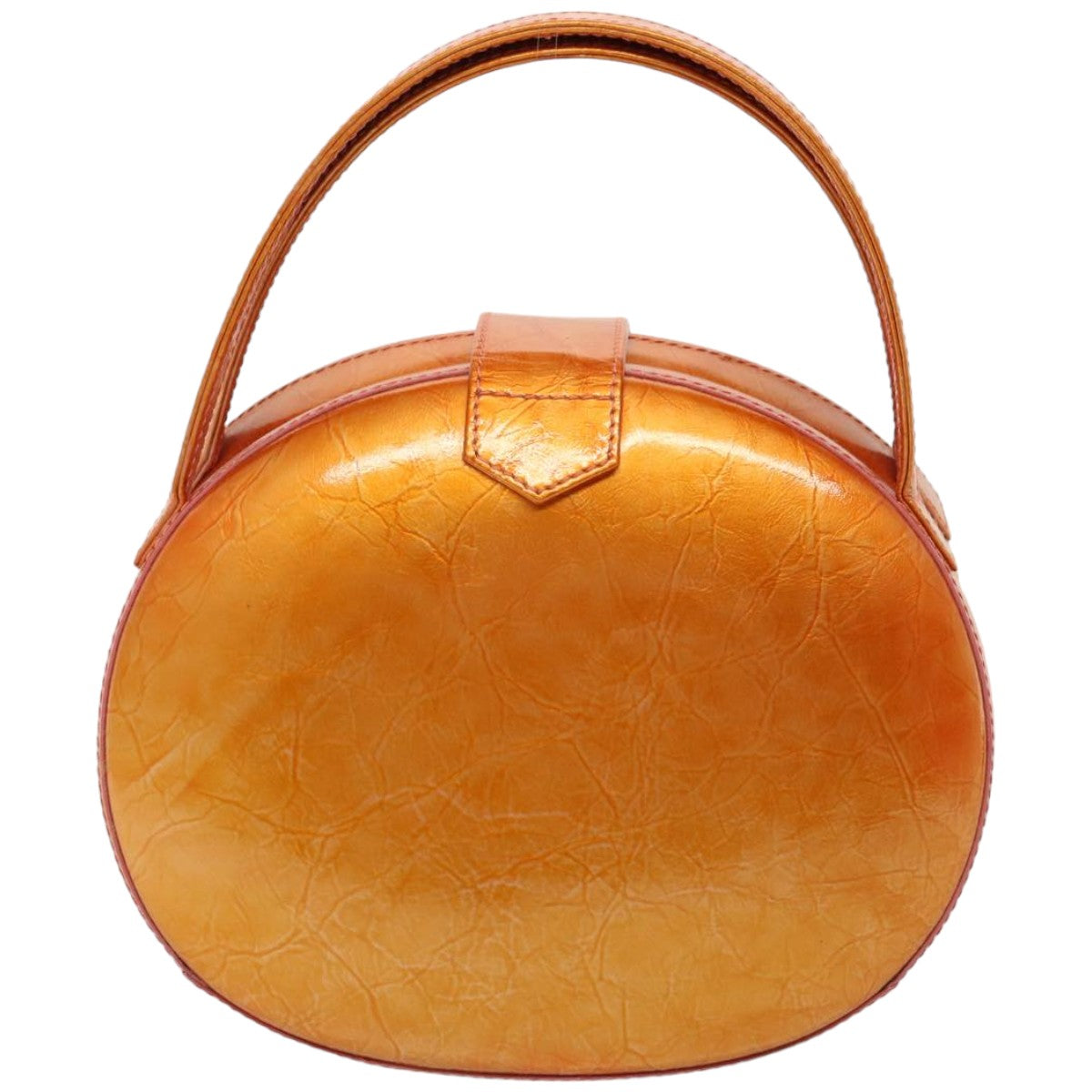 LOEWE Shoulder Bag Patent leather 2way Orange Auth 76375