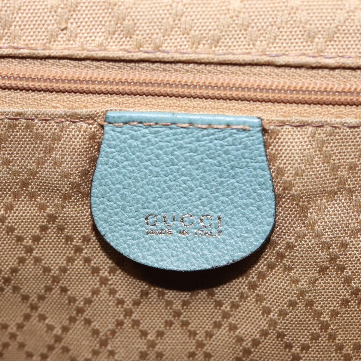 GUCCI Bamboo Backpack Suede Blue 003 1998 0016 Auth 76388