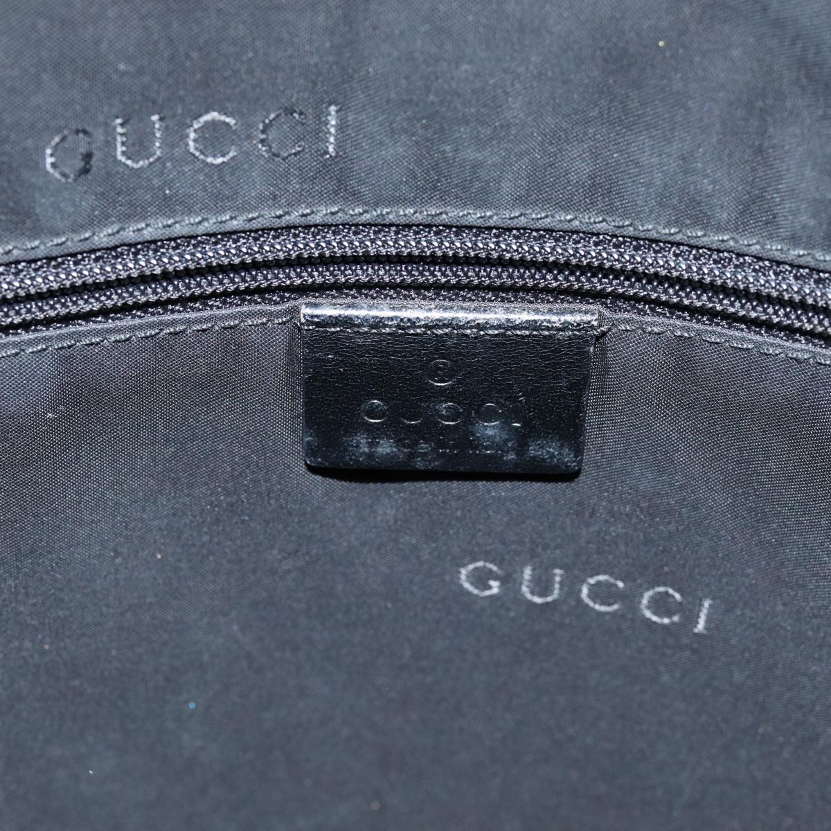 GUCCI Shoulder Bag Suede Black 001 3770 Auth 76389