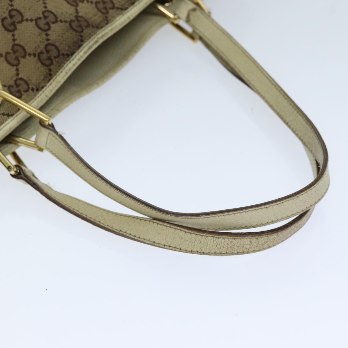 GUCCI GG Canvas Tote Bag Beige 120836 Auth 76391