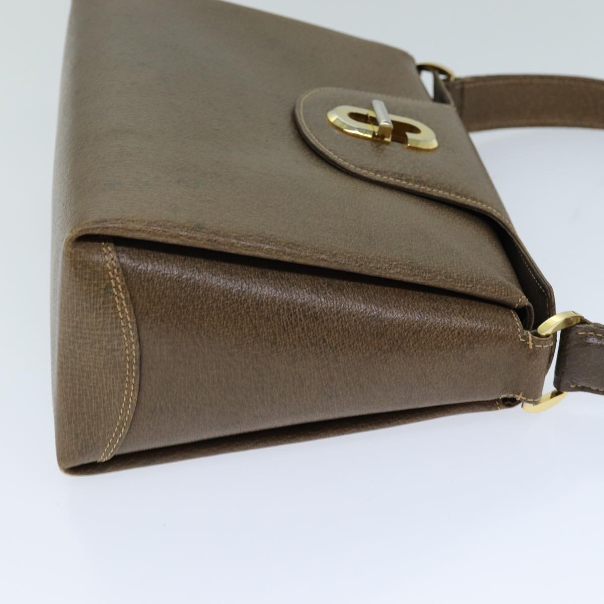 GUCCI Shoulder Bag Leather Brown Auth 76400