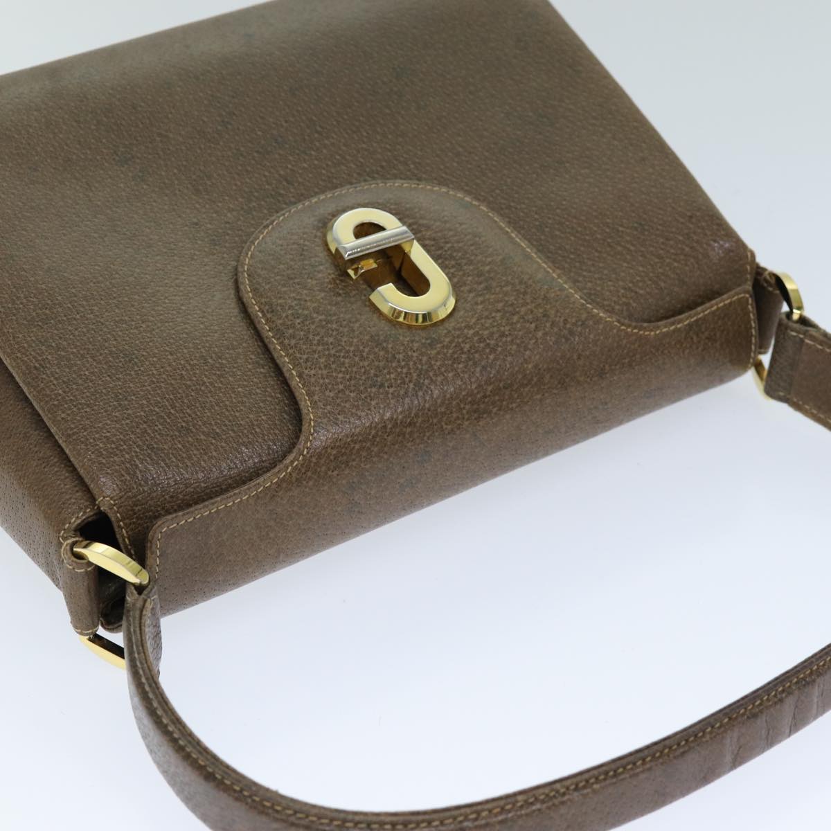 GUCCI Shoulder Bag Leather Brown Auth 76400