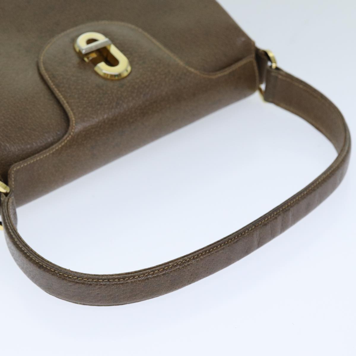 GUCCI Shoulder Bag Leather Brown Auth 76400