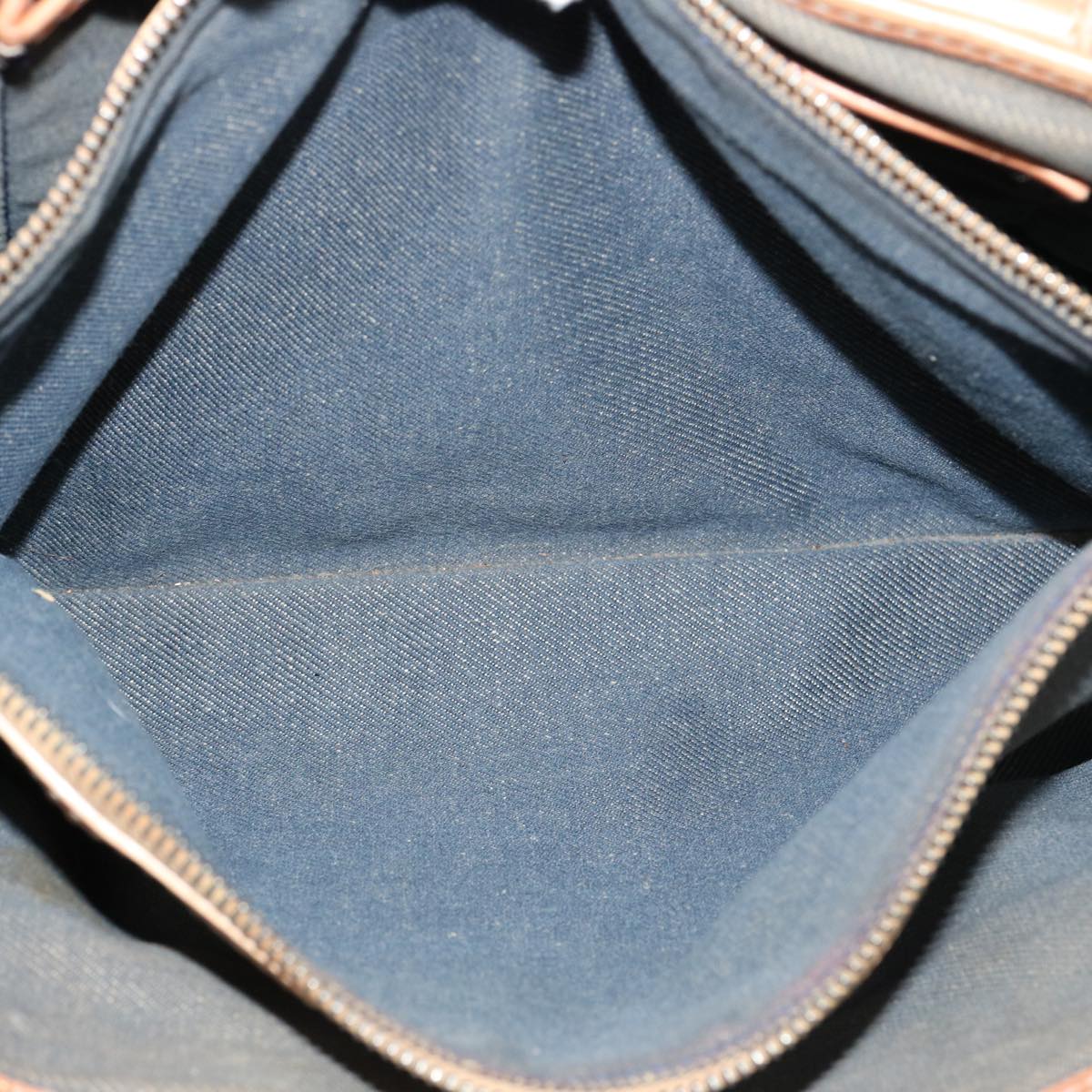 CELINE Macadam Canvas Hand Bag Blue Auth 76407