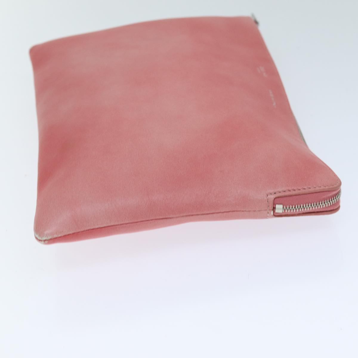 CELINE Clutch Bag Leather Pink Auth 76410